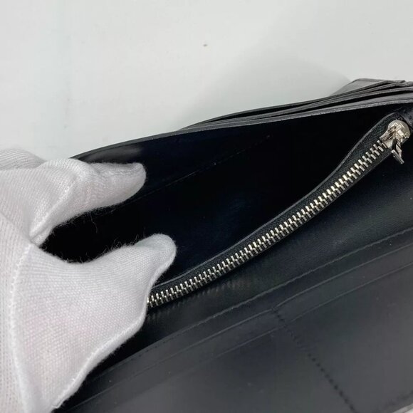 LOEWE Long wallet puzzle Two fold Long Wallet Leather Black - Picture 8 of 13